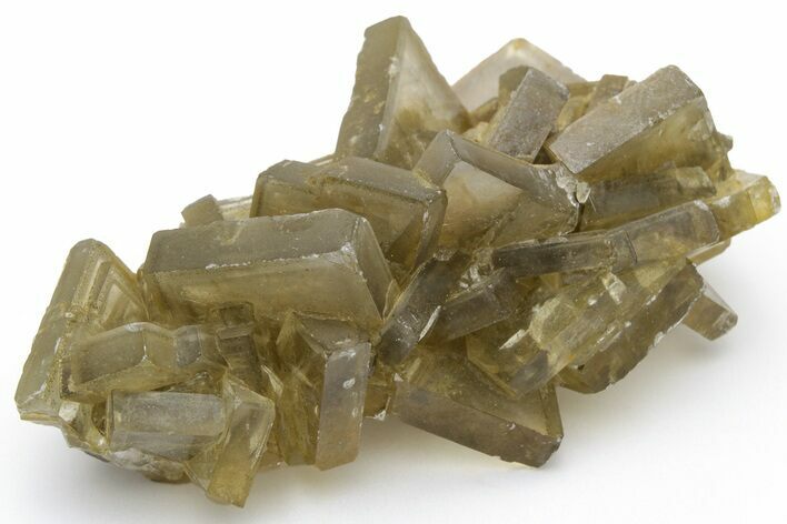 Yellow-Brown Tabular Barite Crystals with Phantoms - Peru #224381